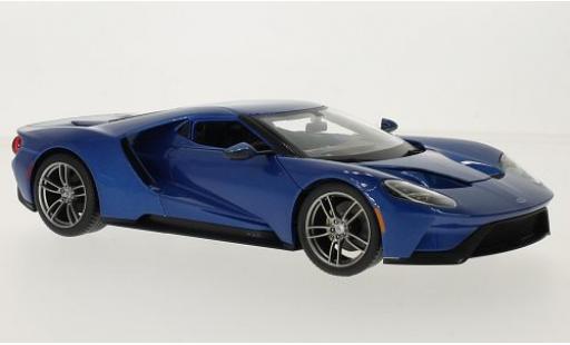 Diecast model cars Ford GT Berlinetta metallic blue 2017 1/18 Maisto