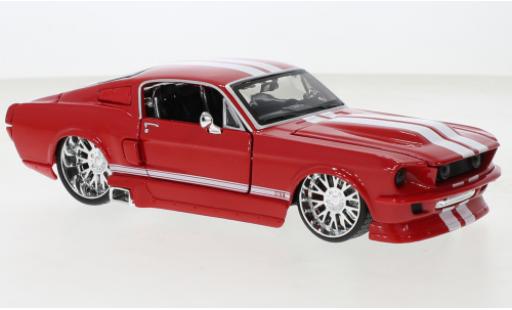 Diecast model cars Ford Mustang GT red/white 1967 1/24 Maisto