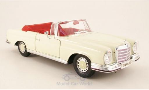 Diecast model cars Mercedes 280 SE (W111) Convertible beige 1966 1/18 Maisto