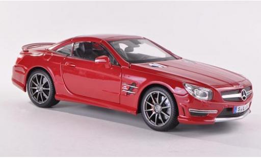 Diecast model cars Mercedes SL AMG 63 (R231) red 2012 hood ferm&Atilde;&copy; 1/18 Maisto