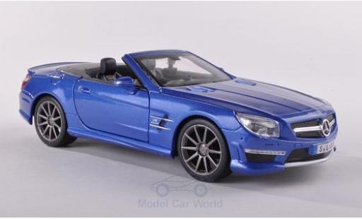 Diecast model cars Mercedes SL AMG SL63 metallic blue 1/24 Maisto