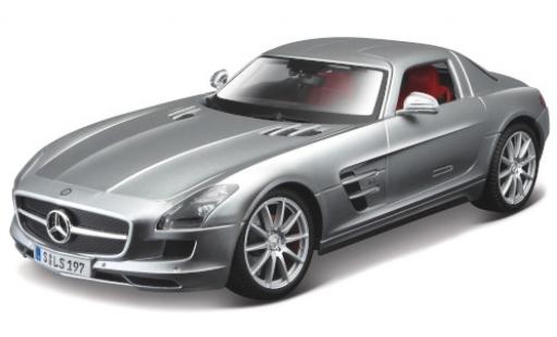 Diecast model cars Mercedes SLS Coupe AMG (C197) grey 2010 1/18 Maisto