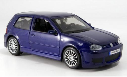 Diecast model cars Volkswagen Golf R32 IV blue 2006 sans Vitrine 1/24 Maisto