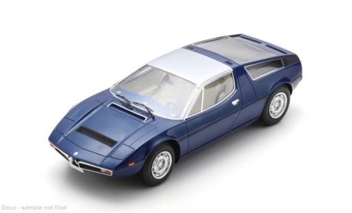 Diecast model cars Maserati Bora Base blue 1971 1/18 Spark