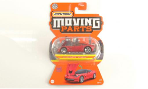 Diecast model cars Chevrolet Corvette Stingray (C7) metallise red 2016 1/64 Matchbox