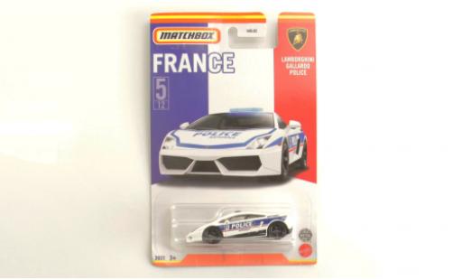 Diecast model cars Lamborghini Gallardo Base Police Nationale (F) 1/64 Matchbox