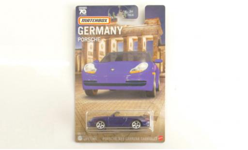 Diecast model cars Porsche 911 Cabriolet Carrera blue fonc&Atilde;&copy; 1/64 Matchbox