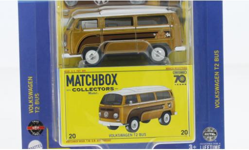 Diecast model cars Volkswagen T2 Base bus metallise beige/D&Atilde;&copy;corer 1/64 Matchbox