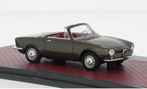 Diecast model cars Alfa Romeo Giulia 1600 spider GT Prototipo brown 1963 1/43 Matrix