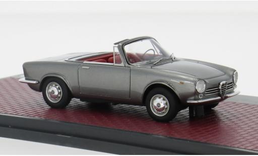 Diecast model cars Alfa Romeo Giulia 1600 spider GT Prototipo grey 1963 1/43 Matrix