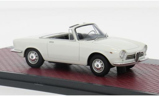 Diecast model cars Alfa Romeo Giulia 1600 spider GT Prototipo white 1963 1/43 Matrix