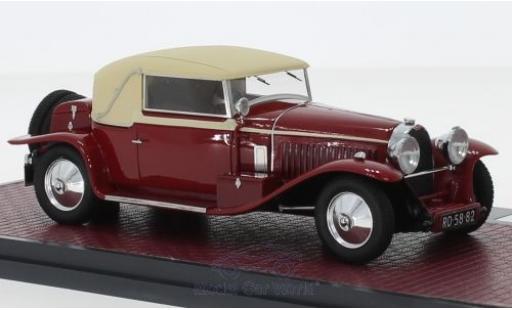 Diecast model cars Bugatti 46 faux cabriolet Type Convertible red/beige RHD 1930 Veth & Zoon 1/43 Matrix