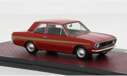 Diecast model cars Ford Cortina Lotus MkII red/gold 1966 1/43 Matrix
