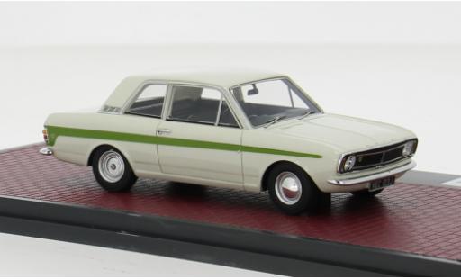 Diecast model cars Ford Cortina Lotus MkII white/green 1966 1/43 Matrix