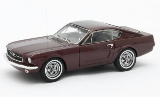 Diecast model cars Ford Mustang Hardtop Shorty metallic red 1964 1/43 Matrix