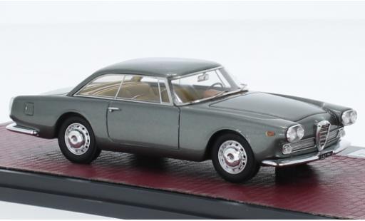 Diecast model cars Alfa Romeo 2000 praho Touring metallise grey 1960 1/43 Matrix