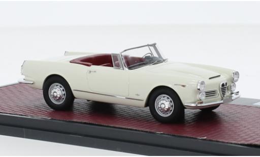 Diecast model cars Alfa Romeo 2600 spider white 1962 1/43 Matrix