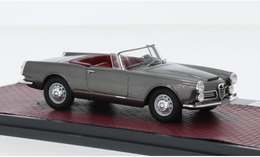 Diecast model cars Alfa Romeo 2600 spider metallise grey 1962 1/43 Matrix