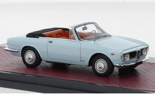 Diecast model cars Alfa Romeo Giulia GTC Touring cabriolet blue 1964 1/43 Matrix