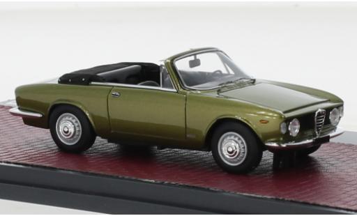 Diecast model cars Alfa Romeo Giulia GTC Touring cabriolet metallise green 1964 1/43 Matrix