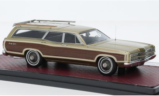 Diecast model cars Ford LTD Country Squire metallise beige/optique de bois 1969 1/43 Matrix