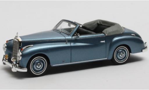 Diecast model cars Mercedes 220 Cabriolet A Convertible Wendler (W187) metallic blue 1952 hood ge&Atilde;&para;ffnet 1/43 Matrix
