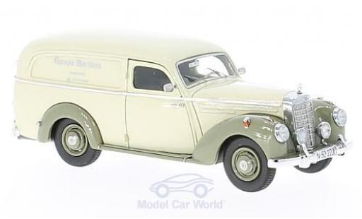 Diecast model cars Mercedes 220 Base Lieferwagen Autenrieth beige/grey 1952 1/43 Matrix