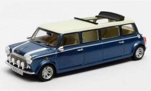 Diecast model cars Mini Cooper Base Limousine metallic blue/white RHD 1995 1/43 Matrix