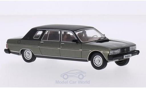 Diecast model cars Peugeot 604 Heuliez Limousine metallic green/matt-black 1980 1/43 Matrix