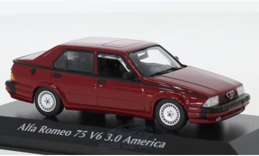 Diecast model cars Alfa Romeo 75 3.0 v6 America red 1987 1/43 Maxichamps