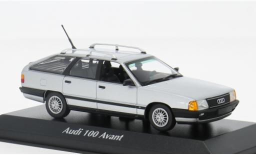 Diecast model cars Audi 100 avant (C3) silver 1990 1/43 Maxichamps