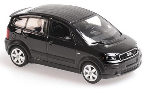 Diecast model cars Audi A2 citadine metallic black/matt-black 2000 1/43 Maxichamps
