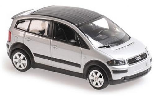 Diecast model cars Audi A2 citadine grey/matt-black 2000 1/43 Maxichamps