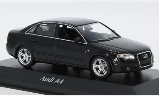 Diecast model cars Audi A4 berline black 2004 1/43 Maxichamps