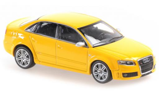 Diecast model cars Audi RS4 berline yellow 2004 1/43 Maxichamps
