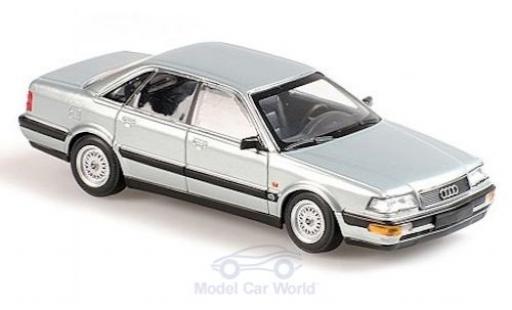 Diecast model cars Audi V8 berline grey 1988 1/43 Maxichamps