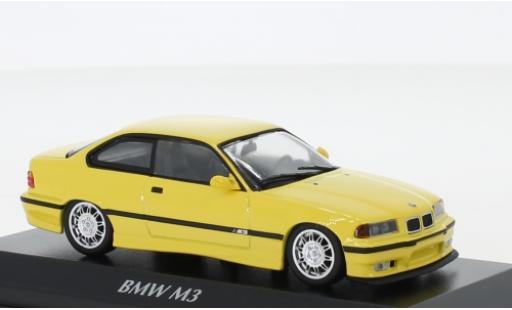 Diecast model cars Bmw M3 coupe (E36) yellow 1992 1/43 Maxichamps
