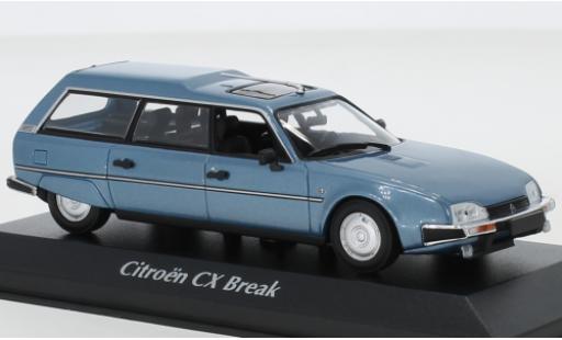 Diecast model cars Citroen CX Break Estate metallic blue 1980 1/43 Maxichamps