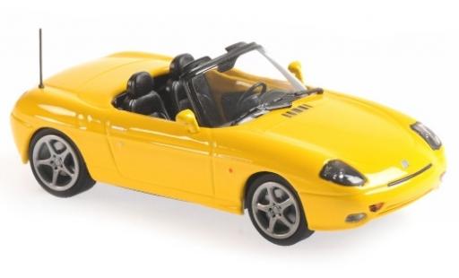 Diecast model cars Fiat Barchetta Roadster yellow 1995 1/43 Maxichamps