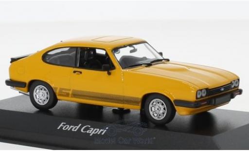 Diecast model cars Ford Capri 3.0S MKIII 3.0 S yellow 1982 1/43 Maxichamps