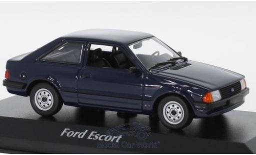 Diecast model cars Ford Escort MK3 MK III blue 1981 1/43 Maxichamps
