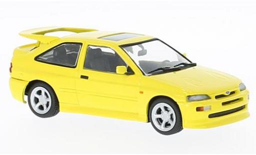 Diecast model cars Ford Escort Cosworth RS yellow 1992 1/43 Maxichamps