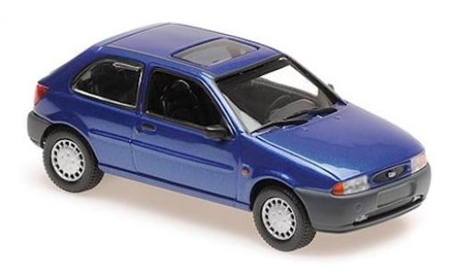 Diecast model cars Ford Fiesta Berline metallise blue 1995 1/43 Maxichamps