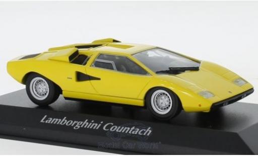 Diecast model cars Lamborghini Countach LP 400 yellow 1970 1/43 Maxichamps