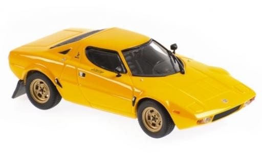 Diecast model cars Lancia Stratos Base yellow 1974 1/43 Maxichamps