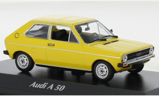 Diecast model cars Audi 50 citadine yellow 1975 1/43 Maxichamps