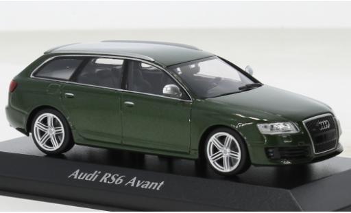 Diecast model cars Audi RS6 avant metallise green 2007 1/43 Maxichamps