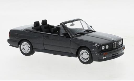 Diecast model cars Bmw M3 Cabriolet (E30) Convertible metallise black 1988 1/43 Maxichamps