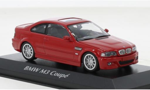 Diecast model cars Bmw M3 coupe (E46) red 2001 1/43 Maxichamps