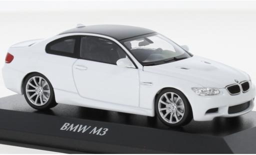 Diecast model cars Bmw M3 coupe (E92) white 2008 1/43 Maxichamps